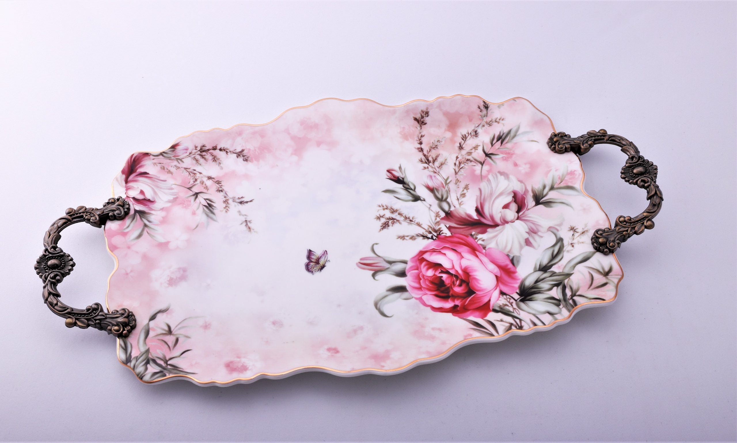 Tava de ceramica cu manere,